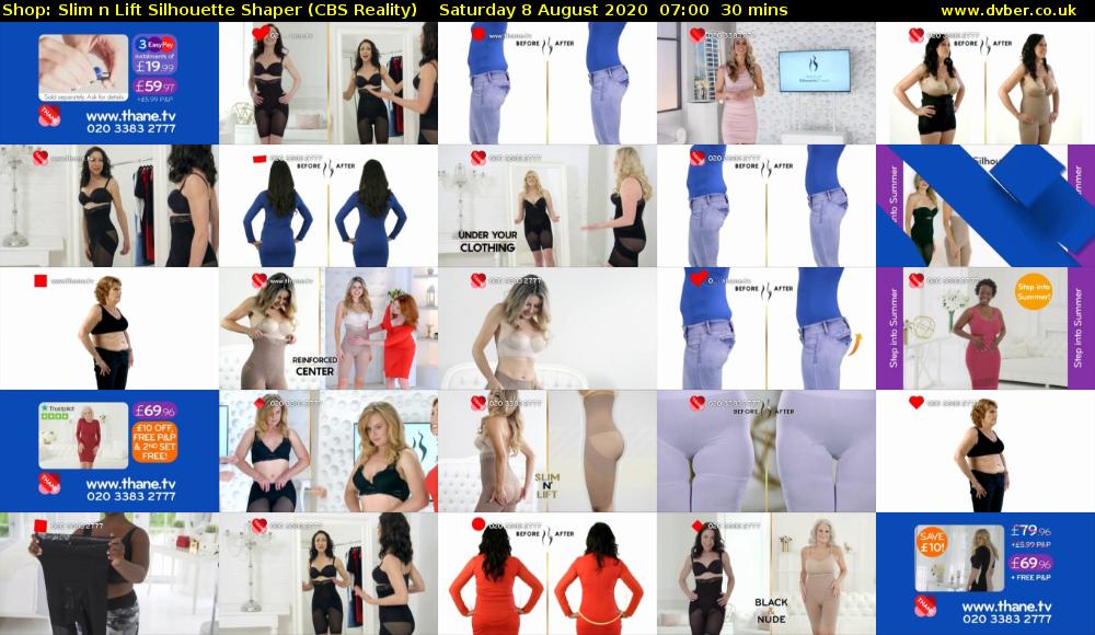 Shop: Slim n Lift Silhouette Shaper (CBS Reality) Saturday 8 August 2020 07:00 - 07:30
