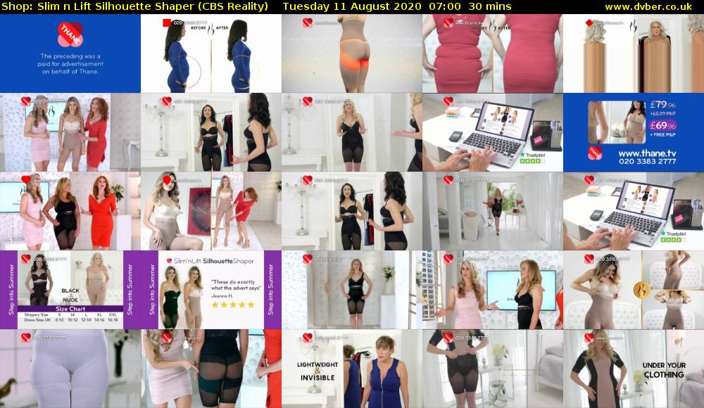 Shop: Slim n Lift Silhouette Shaper (CBS Reality) Tuesday 11 August 2020 07:00 - 07:30