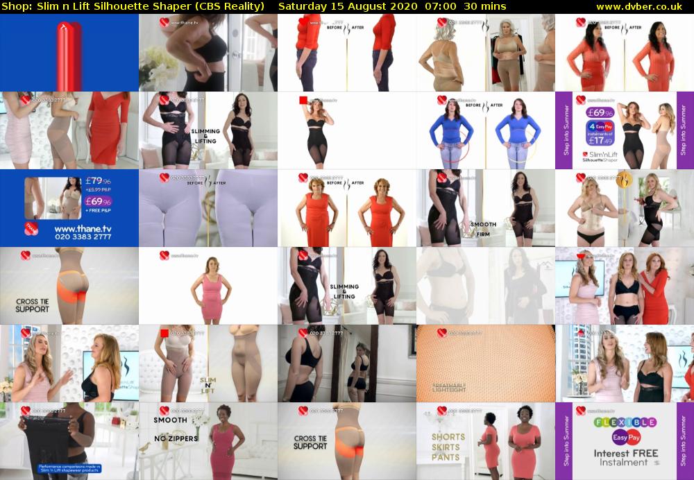 Shop: Slim n Lift Silhouette Shaper (CBS Reality) Saturday 15 August 2020 07:00 - 07:30
