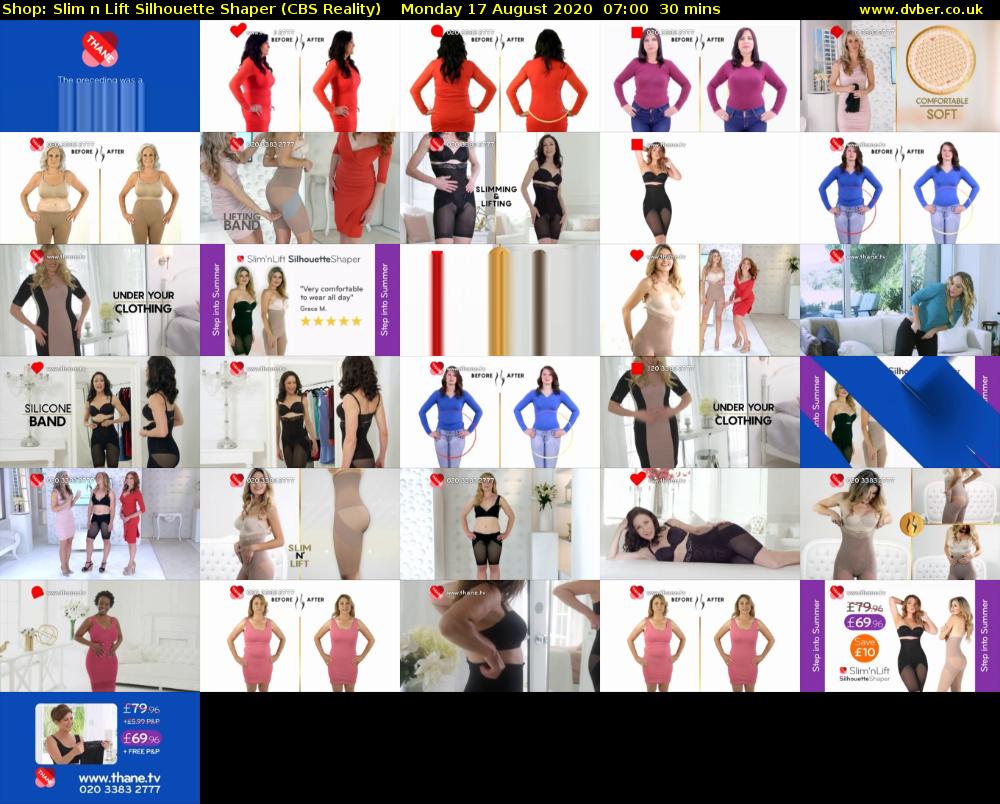 Shop: Slim n Lift Silhouette Shaper (CBS Reality) Monday 17 August 2020 07:00 - 07:30
