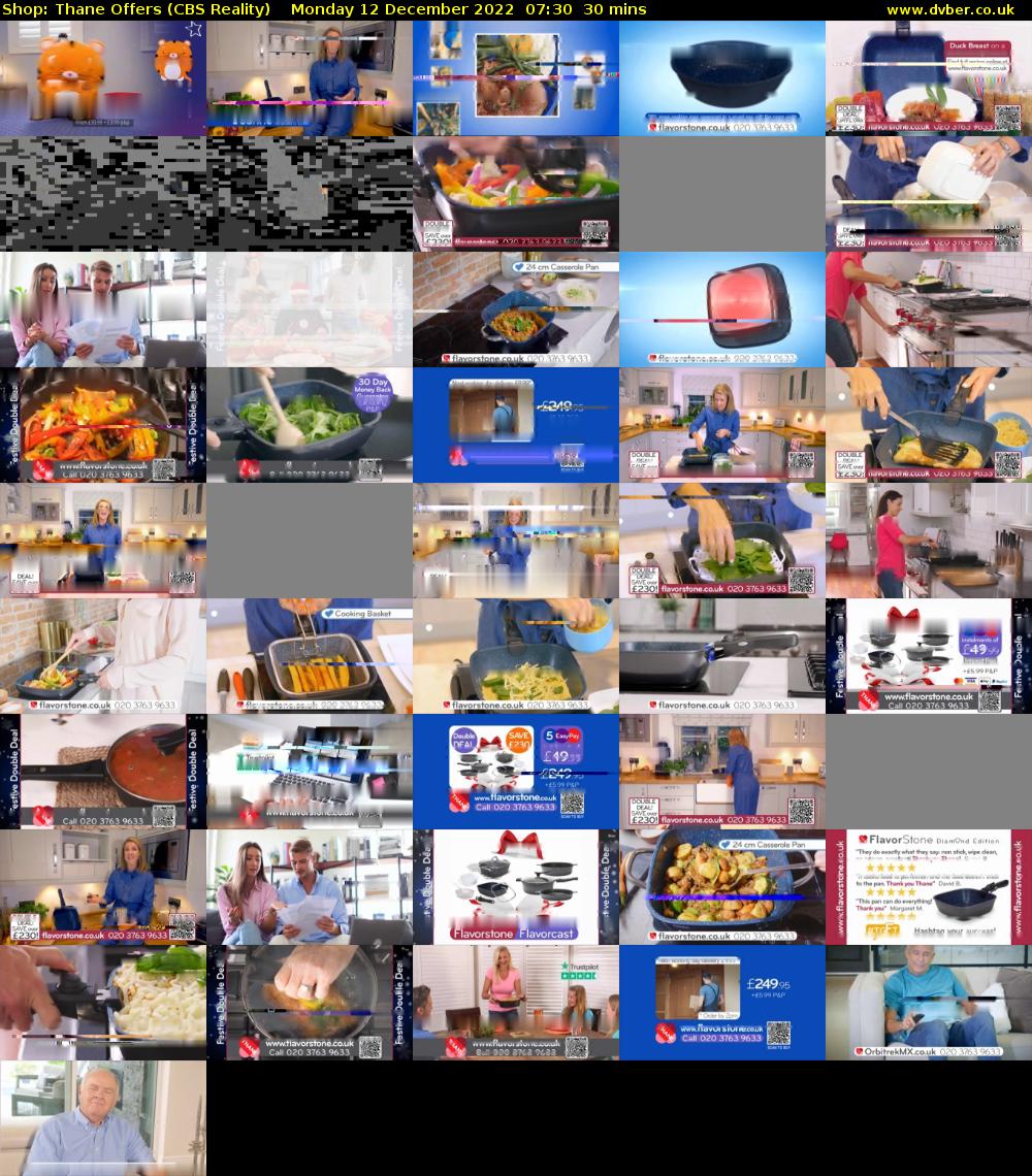 Shop: Thane Offers (CBS Reality) Monday 12 December 2022 07:30 - 08:00