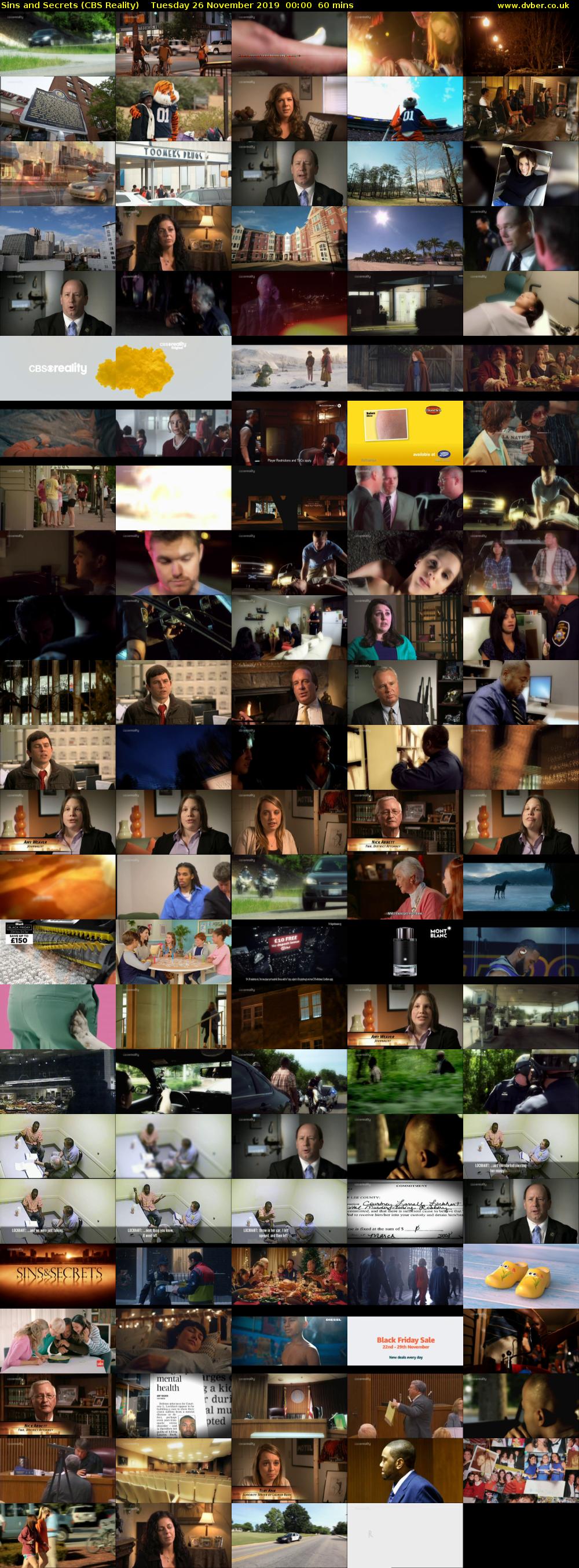 Sins and Secrets (CBS Reality) Tuesday 26 November 2019 00:00 - 01:00