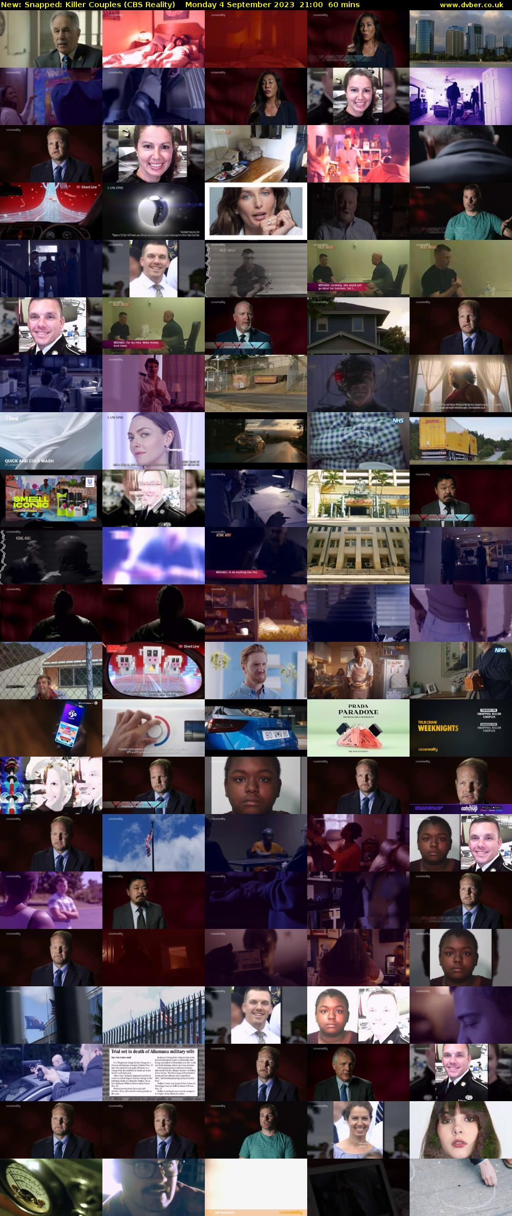 Snapped: Killer Couples (CBS Reality) Monday 4 September 2023 21:00 - 22:00