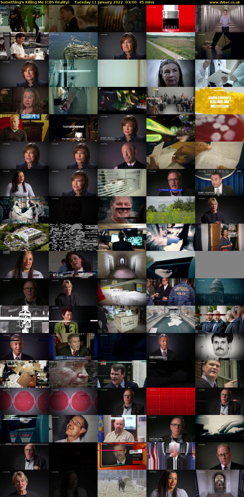 Something's Killing Me (CBS Reality) Tuesday 11 January 2022 03:00 - 03:45