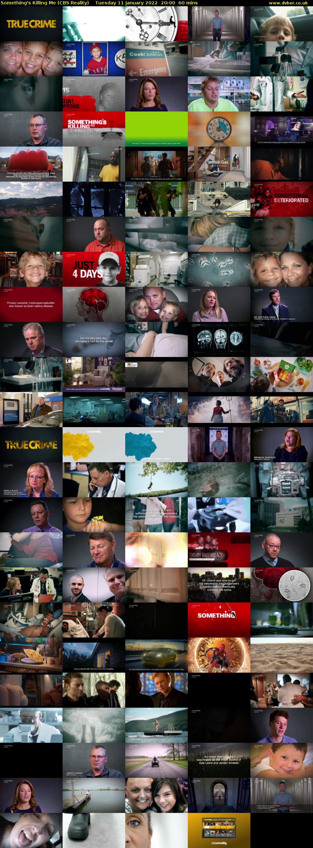 Something's Killing Me (CBS Reality) Tuesday 11 January 2022 20:00 - 21:00
