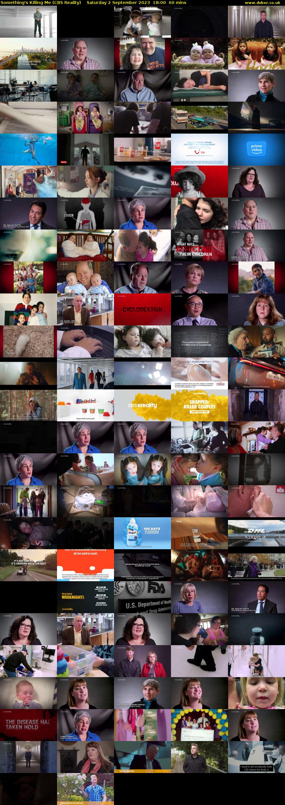 Something's Killing Me (CBS Reality) Saturday 2 September 2023 18:00 - 19:00