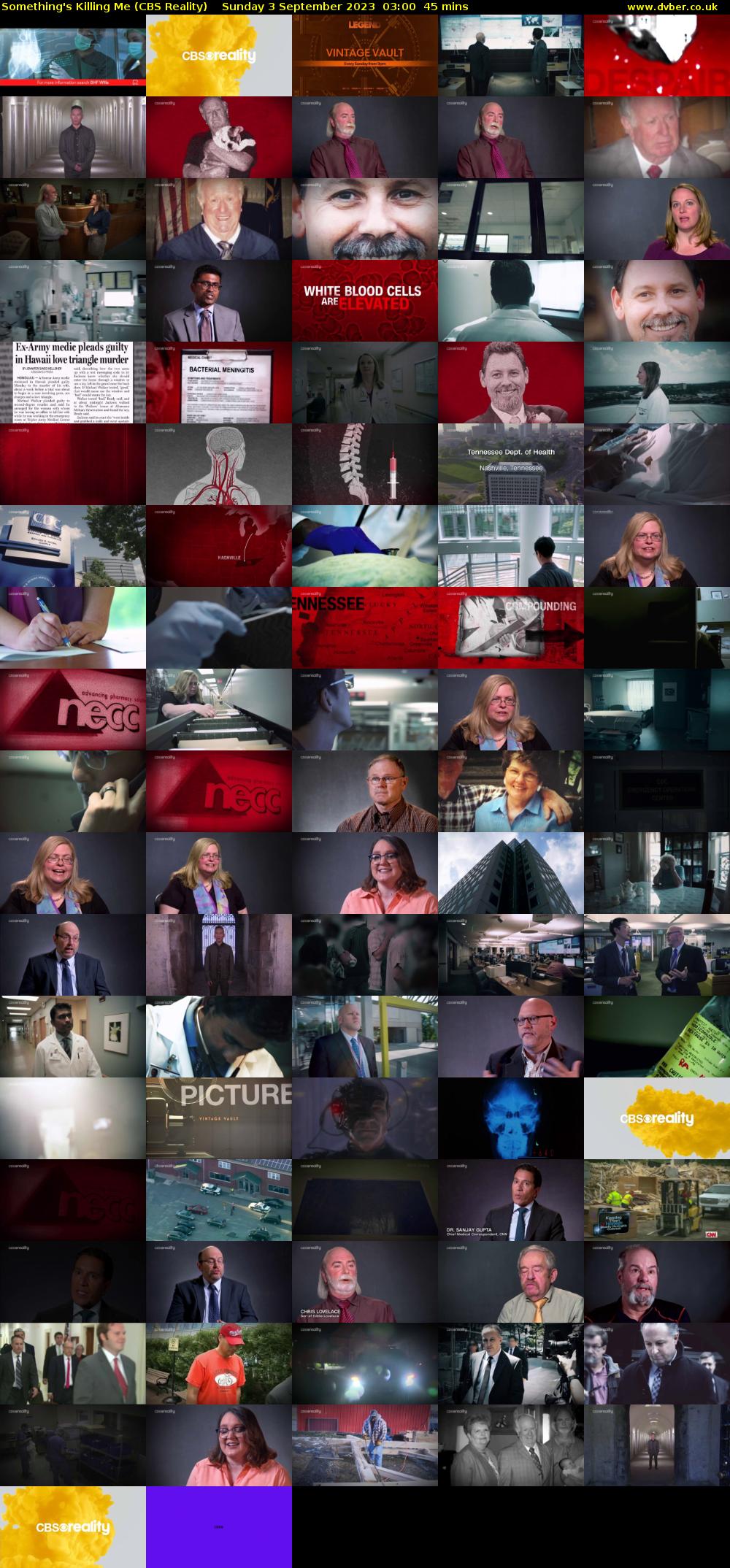 Something's Killing Me (CBS Reality) Sunday 3 September 2023 03:00 - 03:45