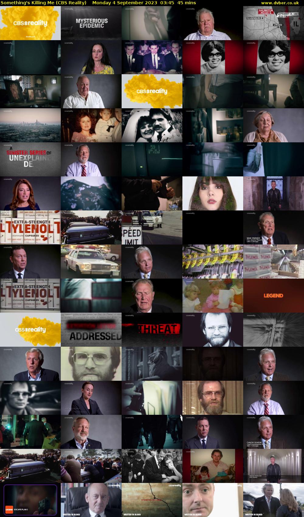 Something's Killing Me (CBS Reality) Monday 4 September 2023 03:45 - 04:30