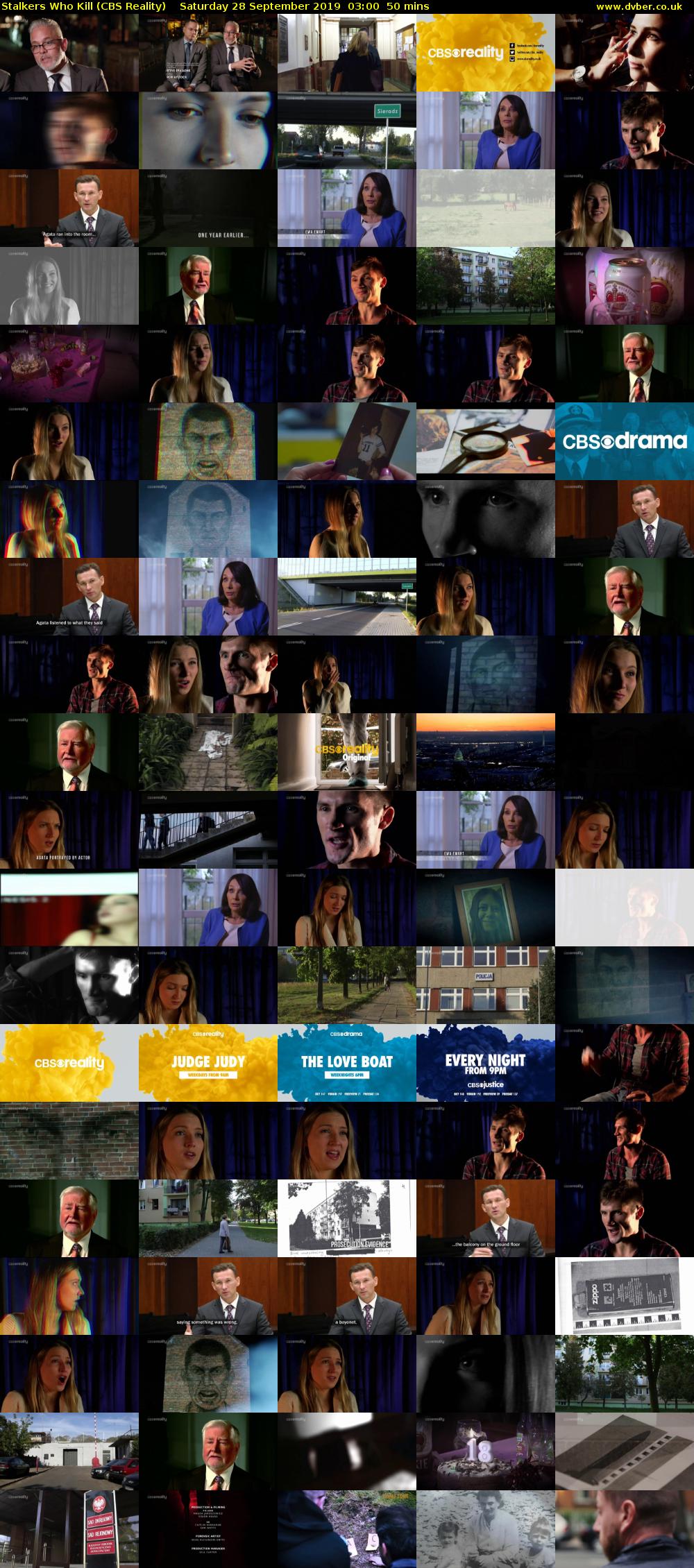 Stalkers Who Kill (CBS Reality) Saturday 28 September 2019 03:00 - 03:50