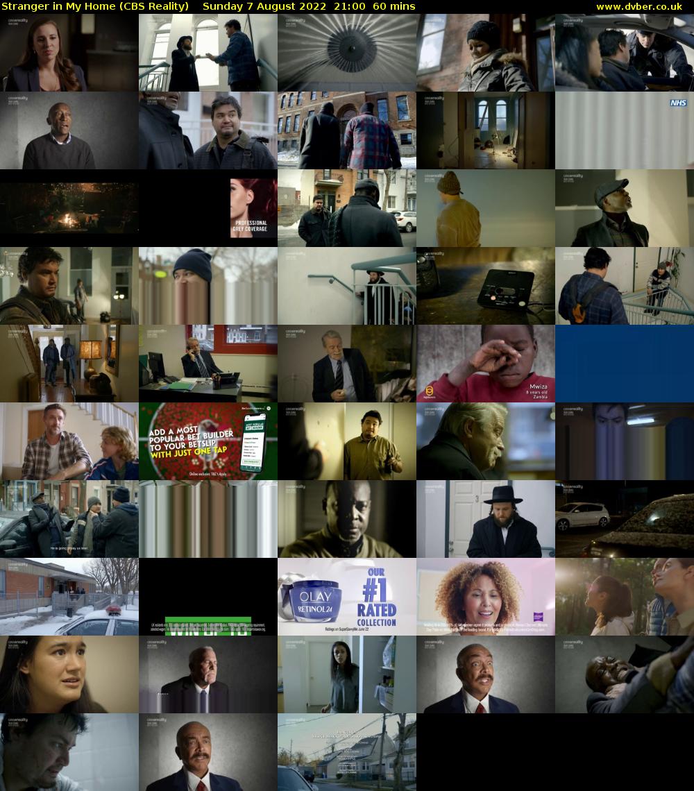 Stranger in My Home (CBS Reality) Sunday 7 August 2022 21:00 - 22:00