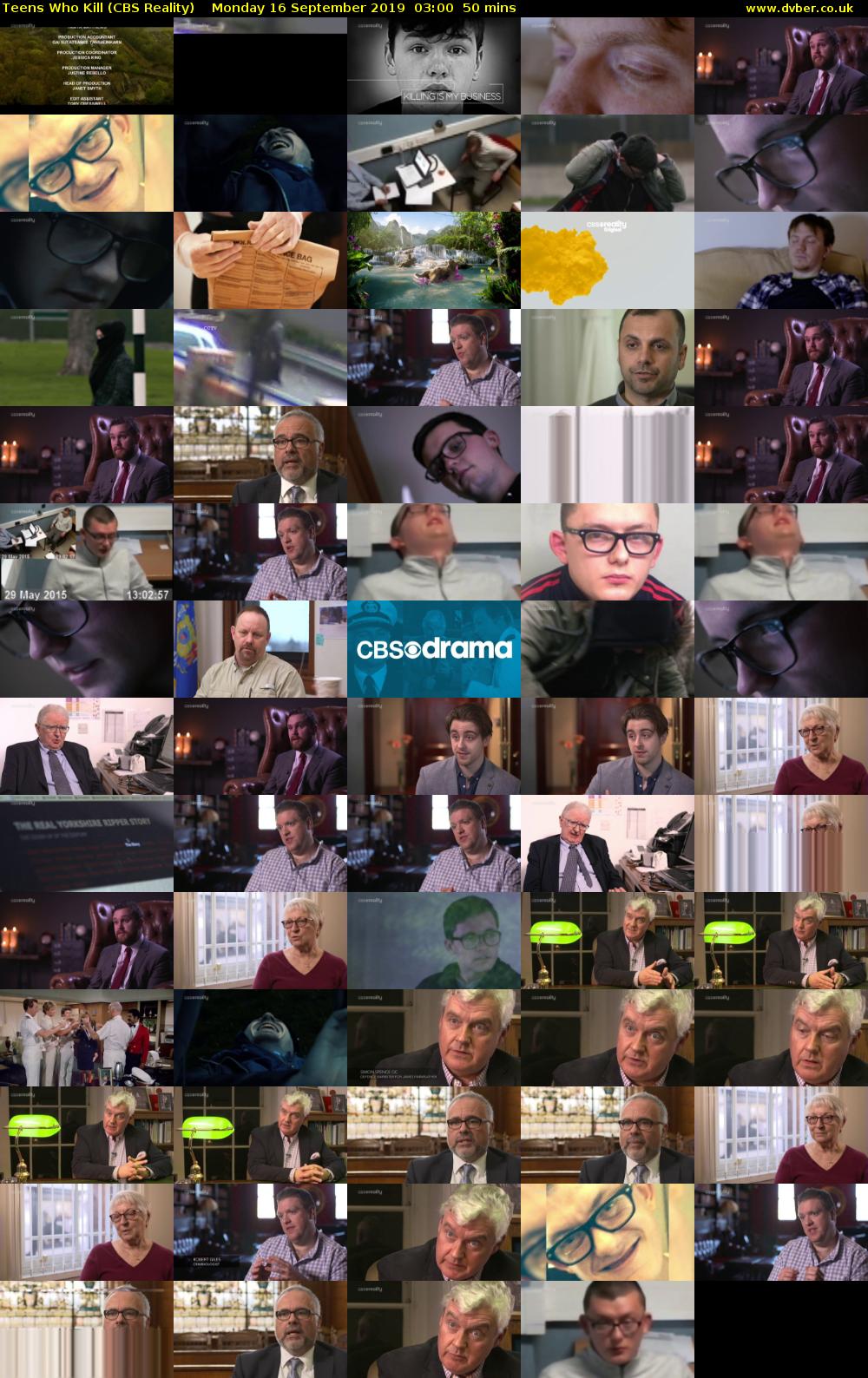 Teens Who Kill (CBS Reality) Monday 16 September 2019 03:00 - 03:50