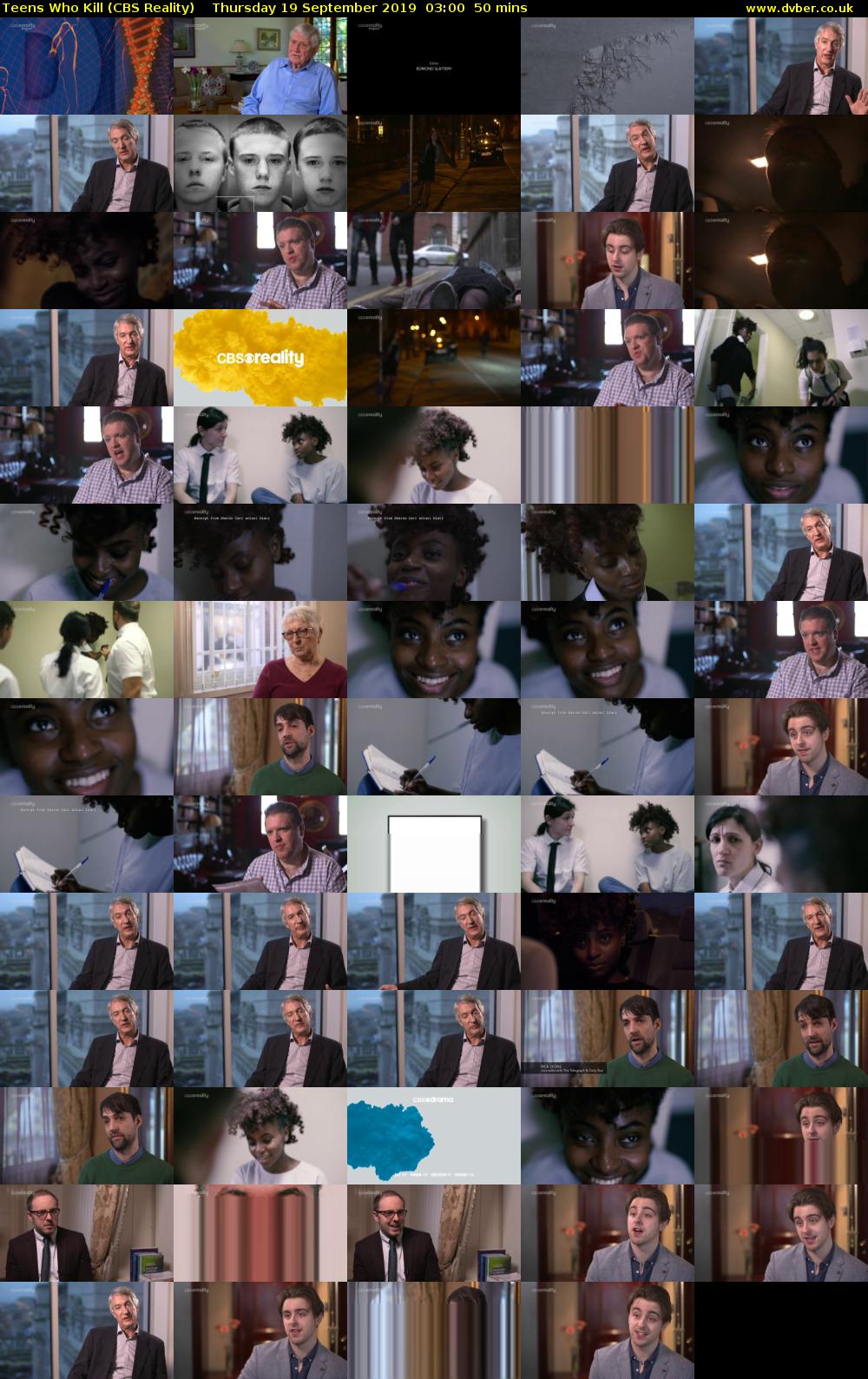 Teens Who Kill (CBS Reality) Thursday 19 September 2019 03:00 - 03:50