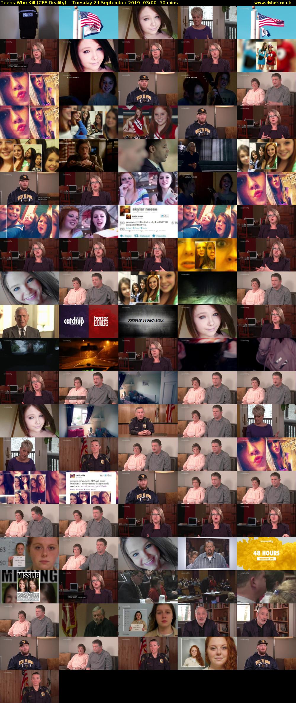 Teens Who Kill (CBS Reality) Tuesday 24 September 2019 03:00 - 03:50