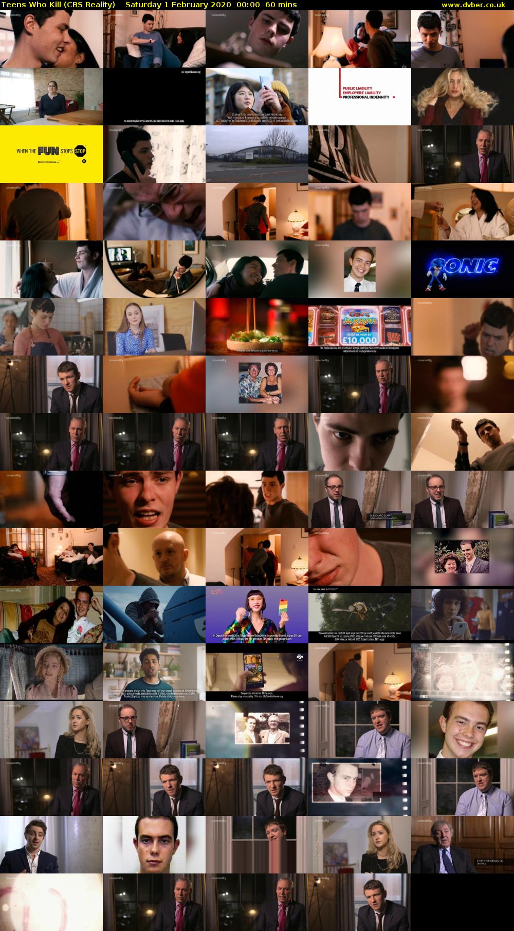 Teens Who Kill (CBS Reality) Saturday 1 February 2020 00:00 - 01:00
