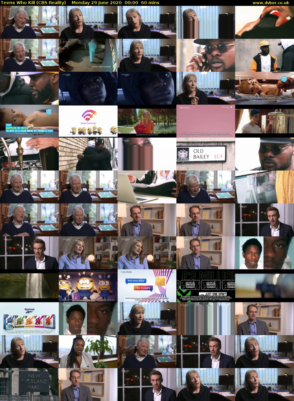 Teens Who Kill (CBS Reality) Monday 29 June 2020 00:00 - 01:00