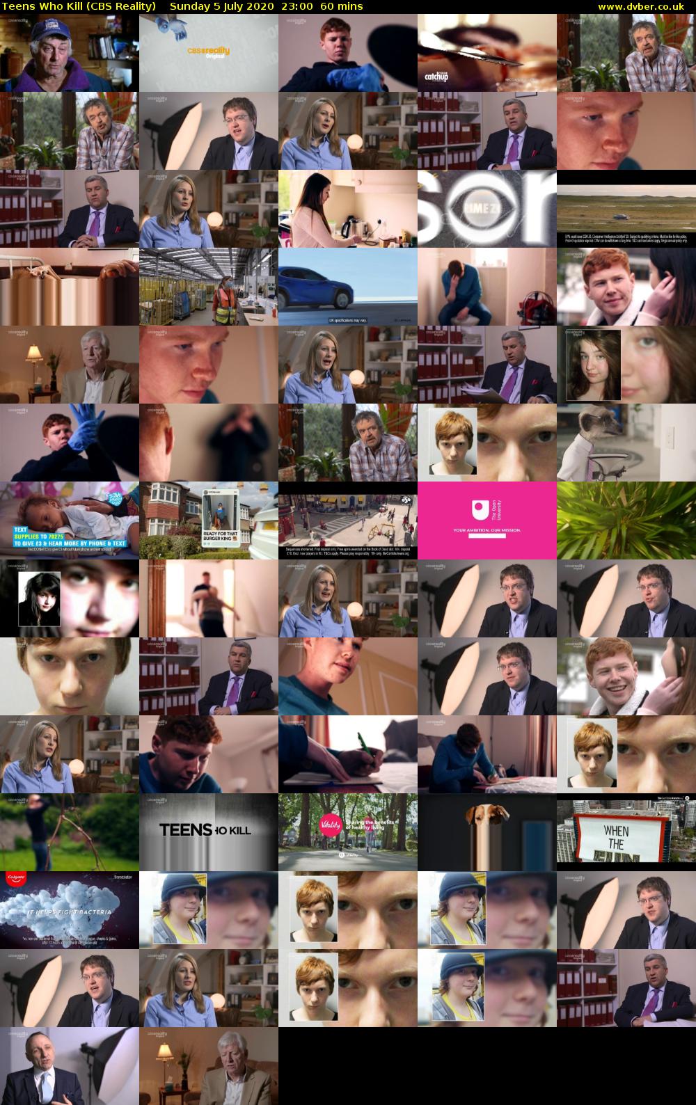 Teens Who Kill (CBS Reality) Sunday 5 July 2020 23:00 - 00:00