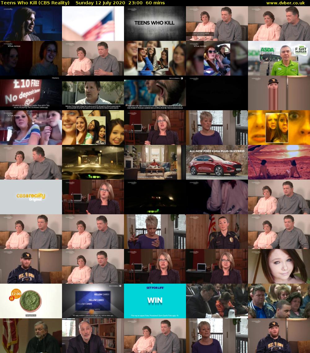 Teens Who Kill (CBS Reality) Sunday 12 July 2020 23:00 - 00:00