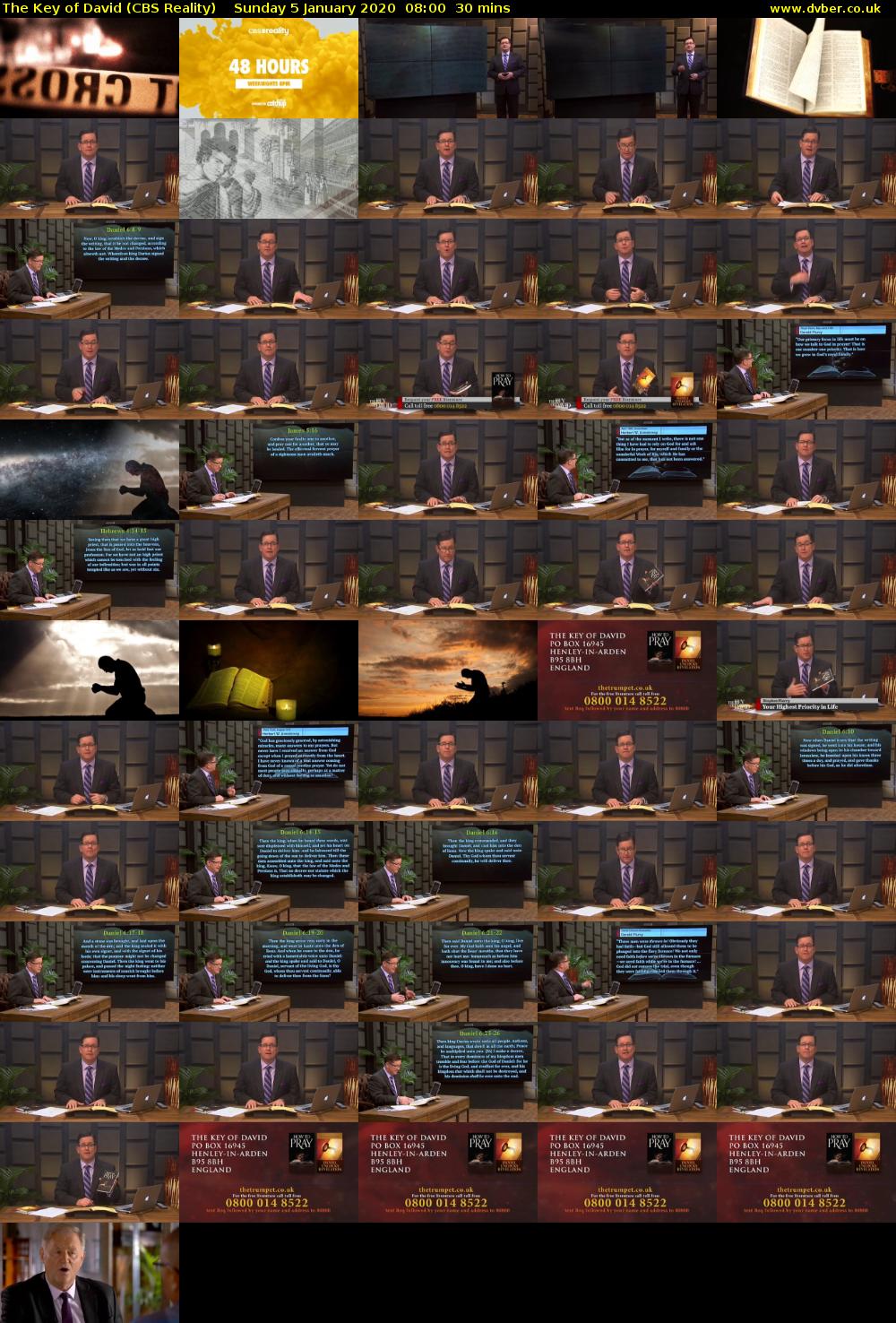 The Key of David (CBS Reality) Sunday 5 January 2020 08:00 - 08:30
