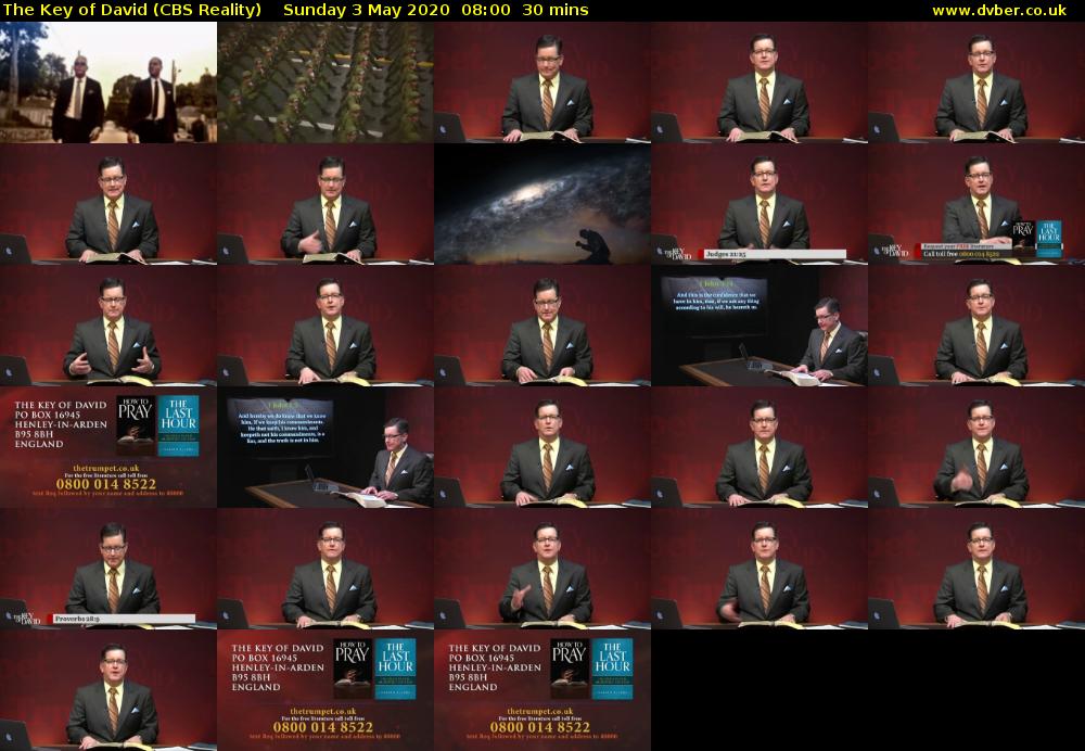 The Key of David (CBS Reality) Sunday 3 May 2020 08:00 - 08:30