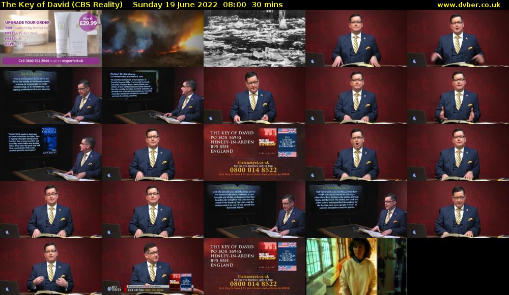 The Key of David (CBS Reality) Sunday 19 June 2022 08:00 - 08:30