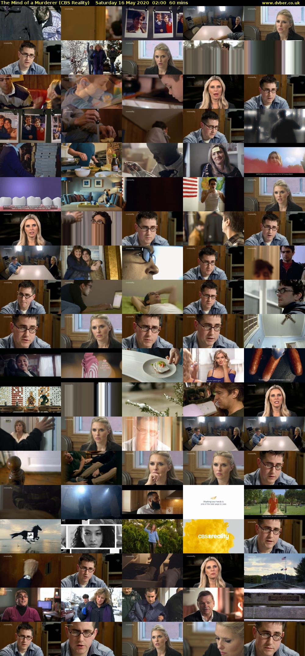 The Mind of a Murderer (CBS Reality) Saturday 16 May 2020 02:00 - 03:00