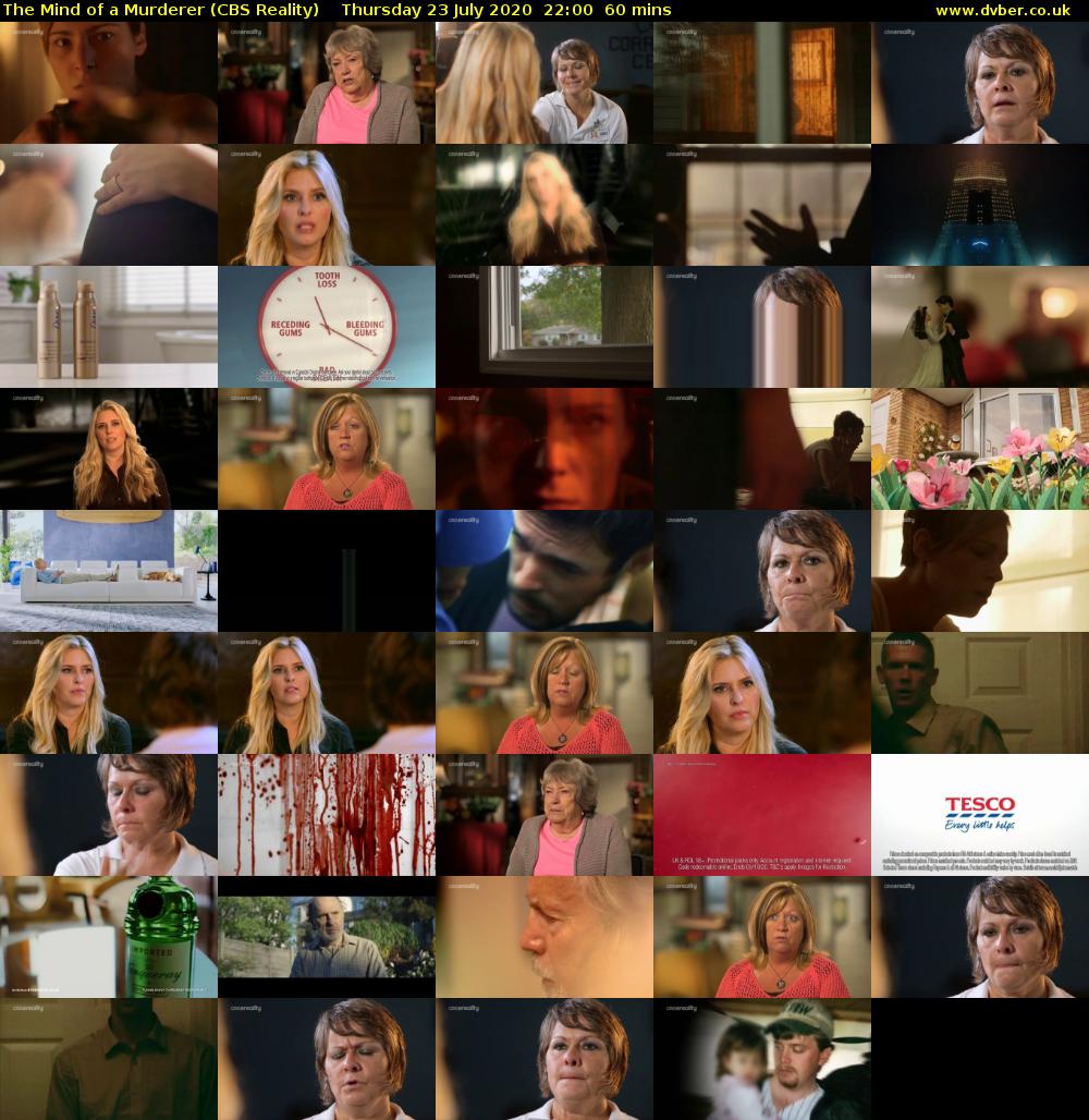 The Mind of a Murderer (CBS Reality) Thursday 23 July 2020 22:00 - 23:00