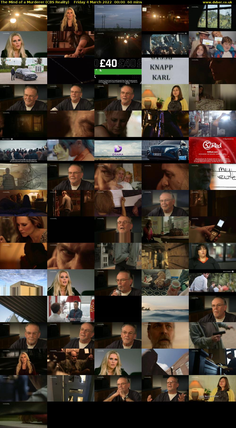 The Mind of a Murderer (CBS Reality) Friday 4 March 2022 00:00 - 01:00