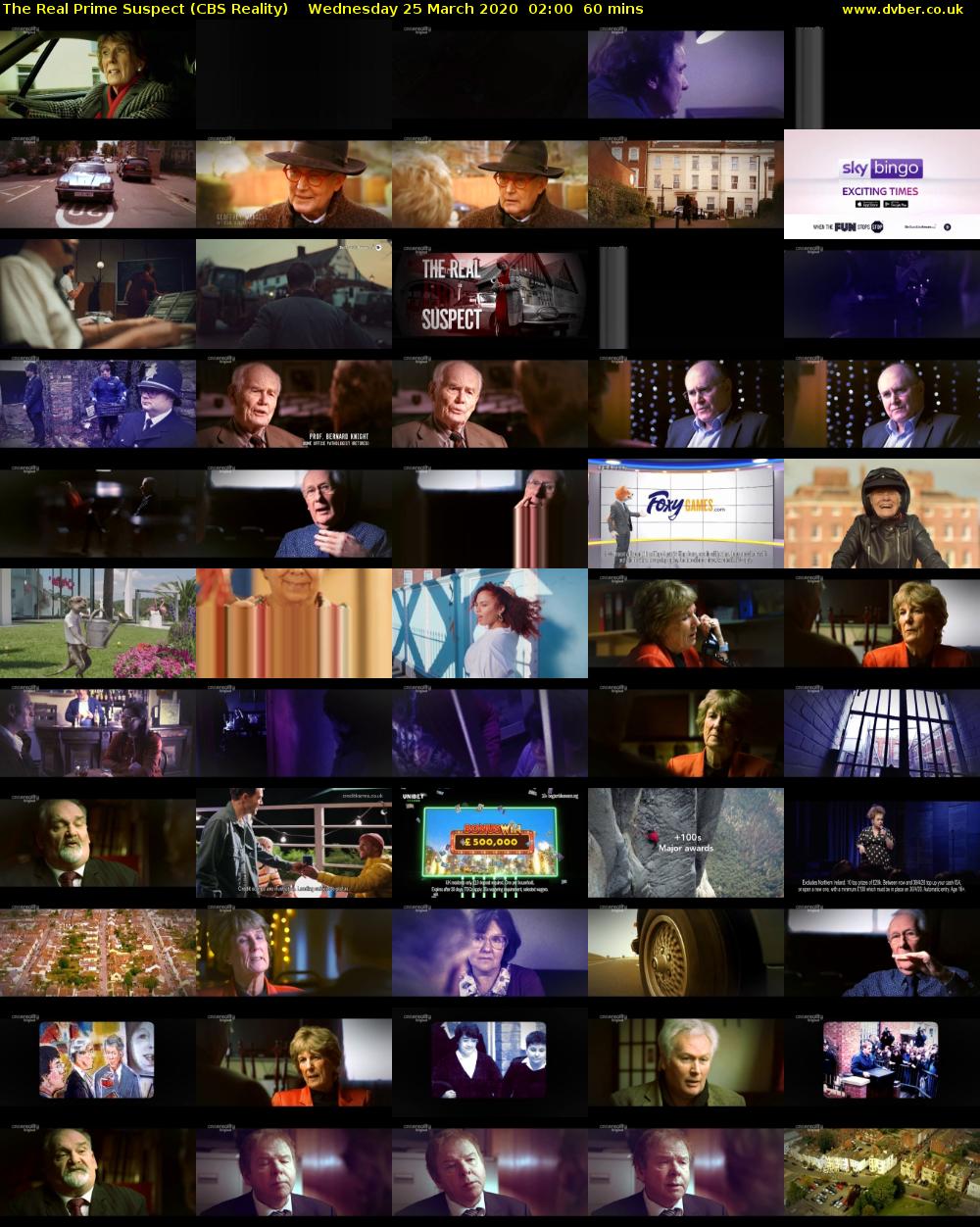 The Real Prime Suspect (CBS Reality) Wednesday 25 March 2020 02:00 - 03:00
