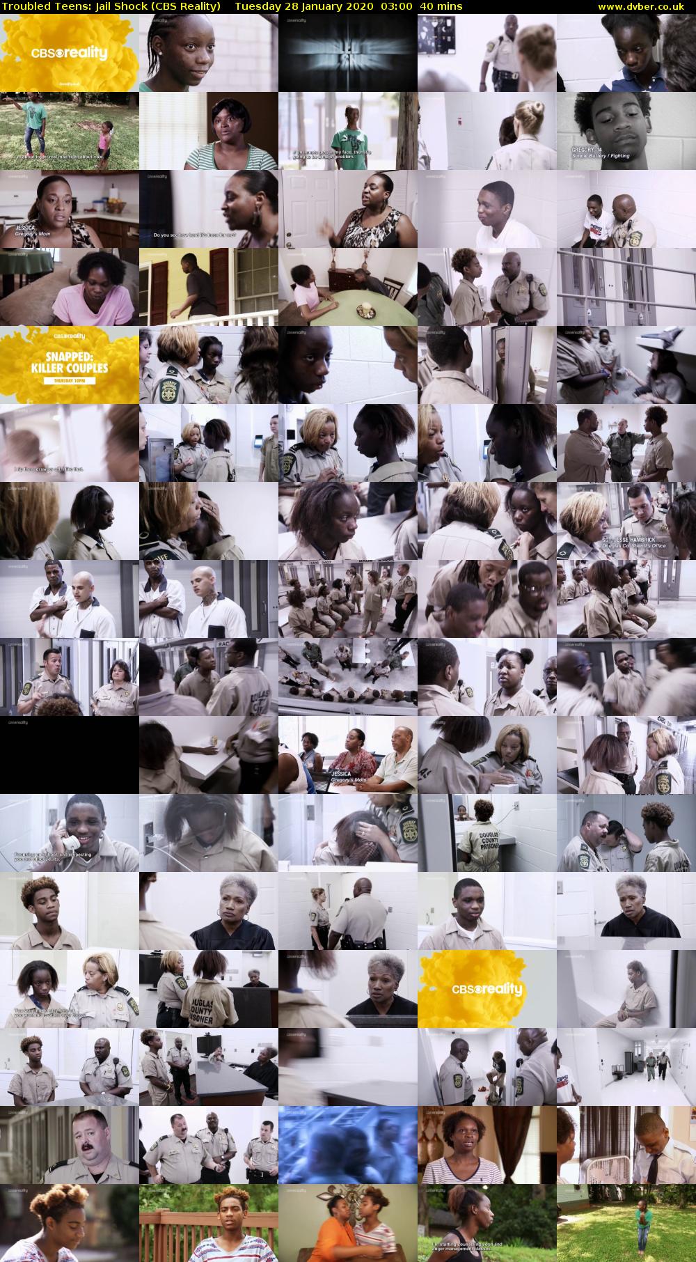 Troubled Teens: Jail Shock (CBS Reality) Tuesday 28 January 2020 03:00 - 03:40