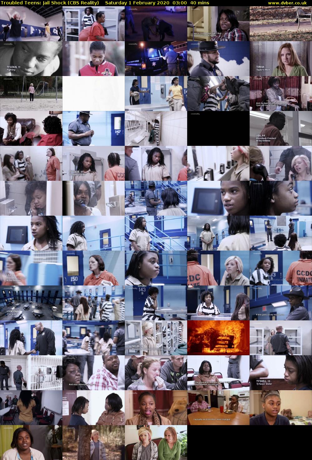 Troubled Teens: Jail Shock (CBS Reality) Saturday 1 February 2020 03:00 - 03:40