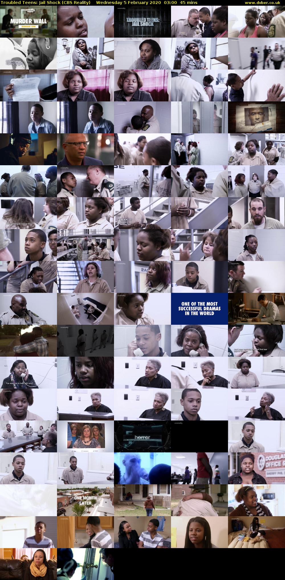 Troubled Teens: Jail Shock (CBS Reality) Wednesday 5 February 2020 03:00 - 03:45
