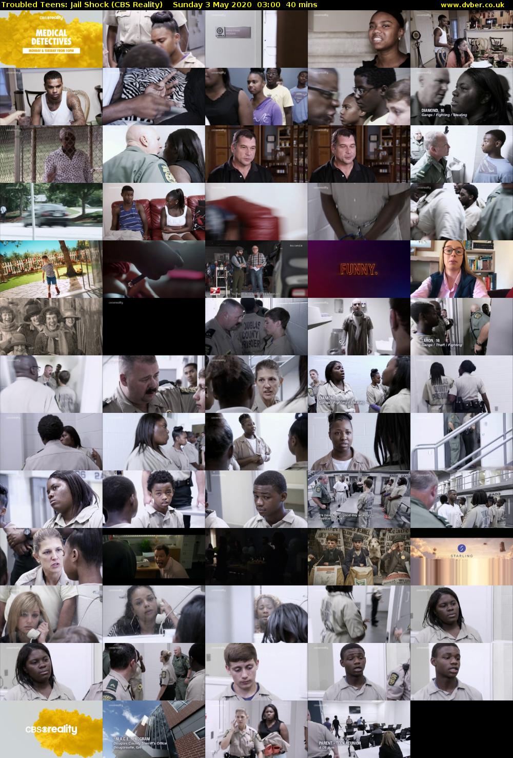 Troubled Teens: Jail Shock (CBS Reality) Sunday 3 May 2020 03:00 - 03:40