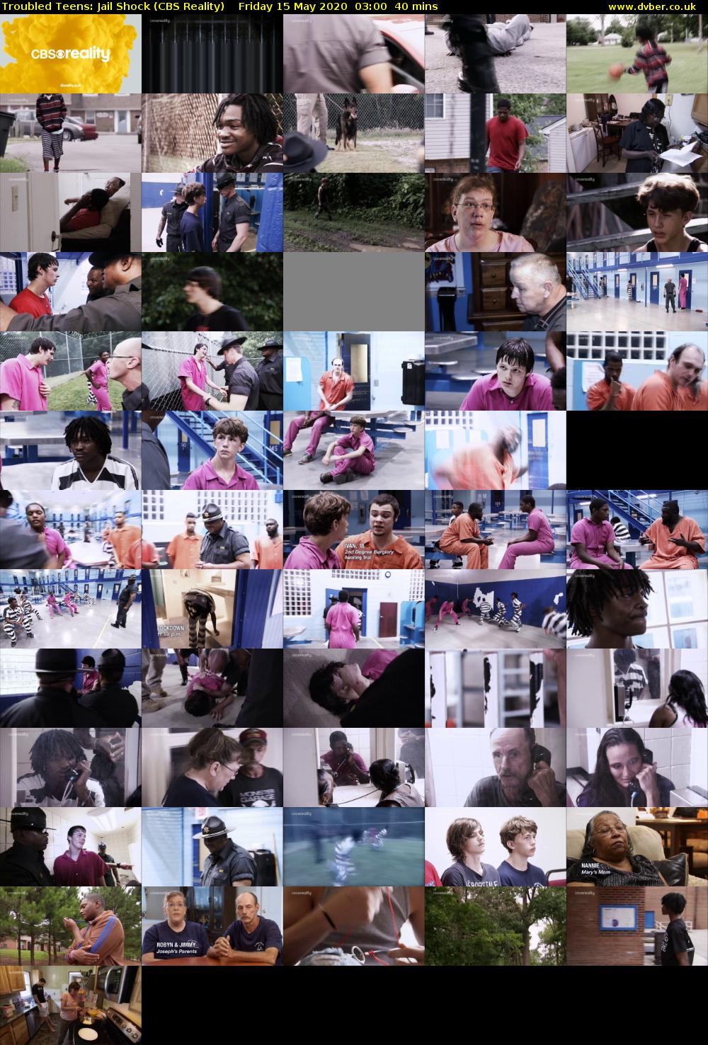 Troubled Teens: Jail Shock (CBS Reality) Friday 15 May 2020 03:00 - 03:40