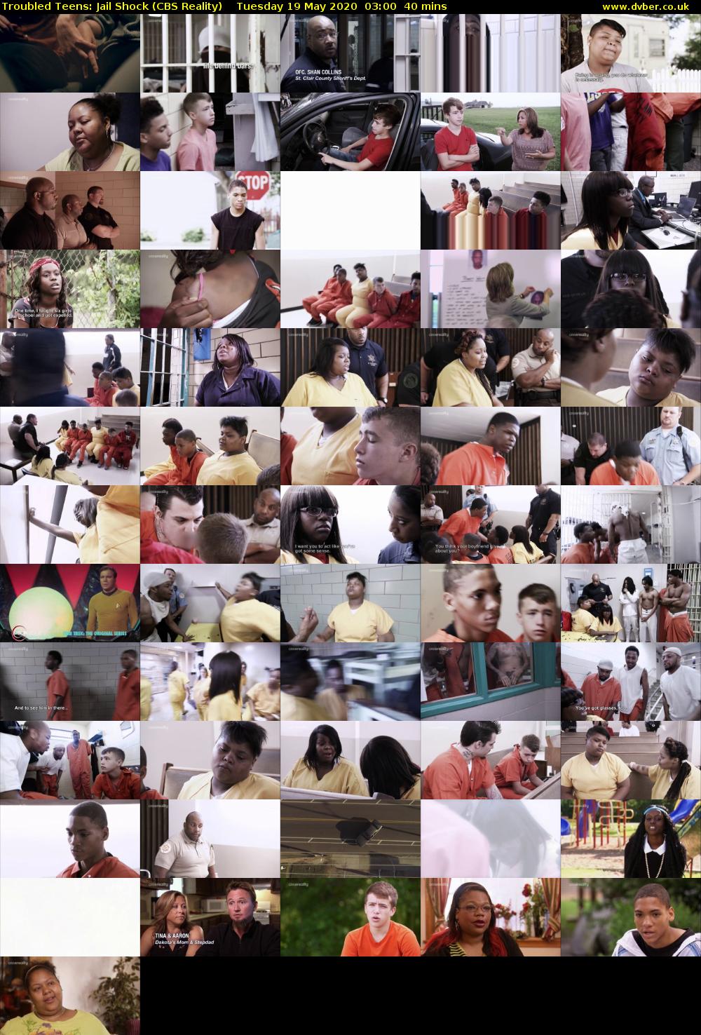Troubled Teens: Jail Shock (CBS Reality) Tuesday 19 May 2020 03:00 - 03:40