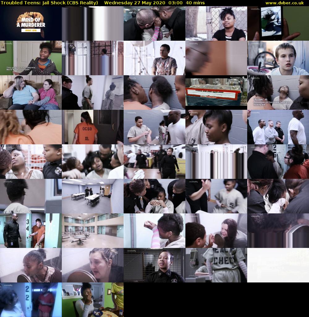 Troubled Teens: Jail Shock (CBS Reality) Wednesday 27 May 2020 03:00 - 03:40