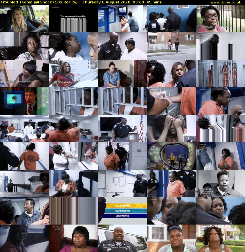 Troubled Teens: Jail Shock (CBS Reality) Thursday 6 August 2020 03:00 - 03:45