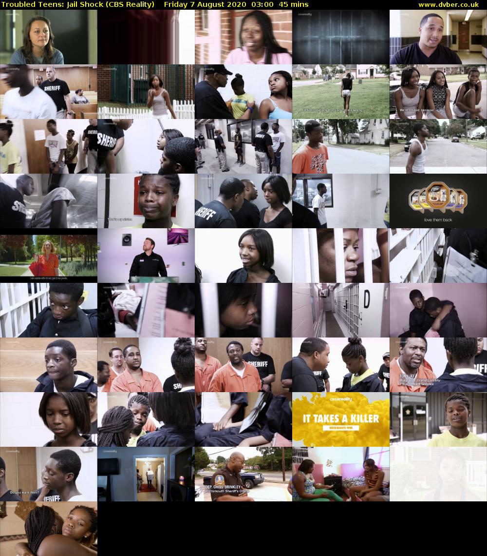 Troubled Teens: Jail Shock (CBS Reality) Friday 7 August 2020 03:00 - 03:45