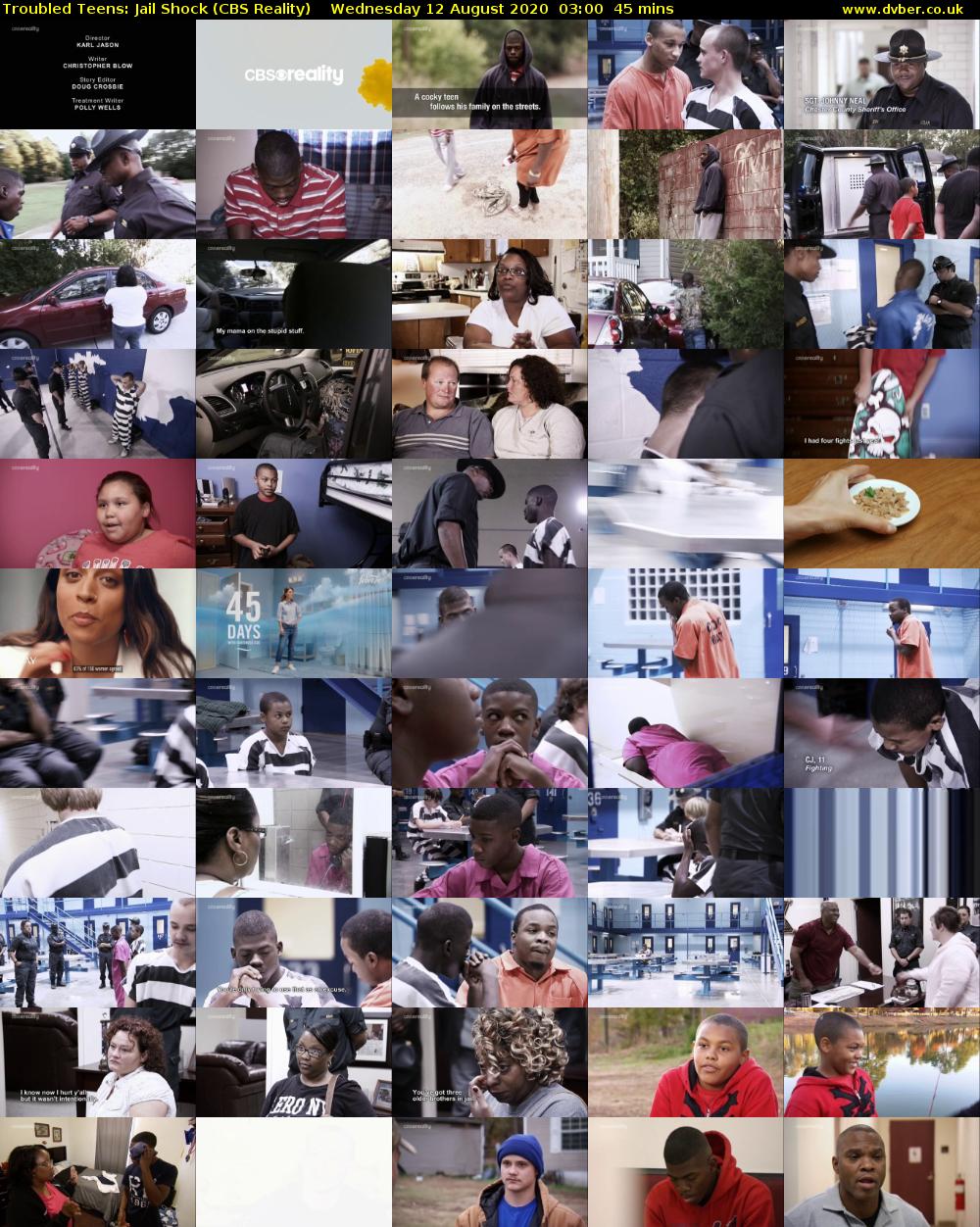 Troubled Teens: Jail Shock (CBS Reality) Wednesday 12 August 2020 03:00 - 03:45