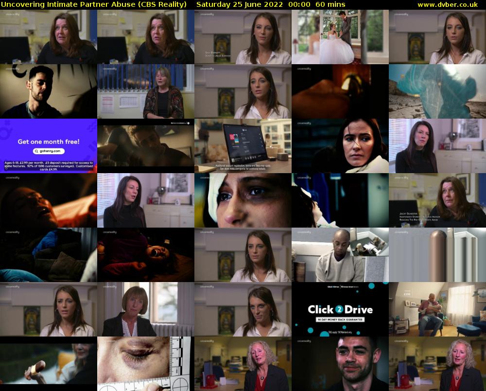 Uncovering Intimate Partner Abuse (CBS Reality) Saturday 25 June 2022 00:00 - 01:00