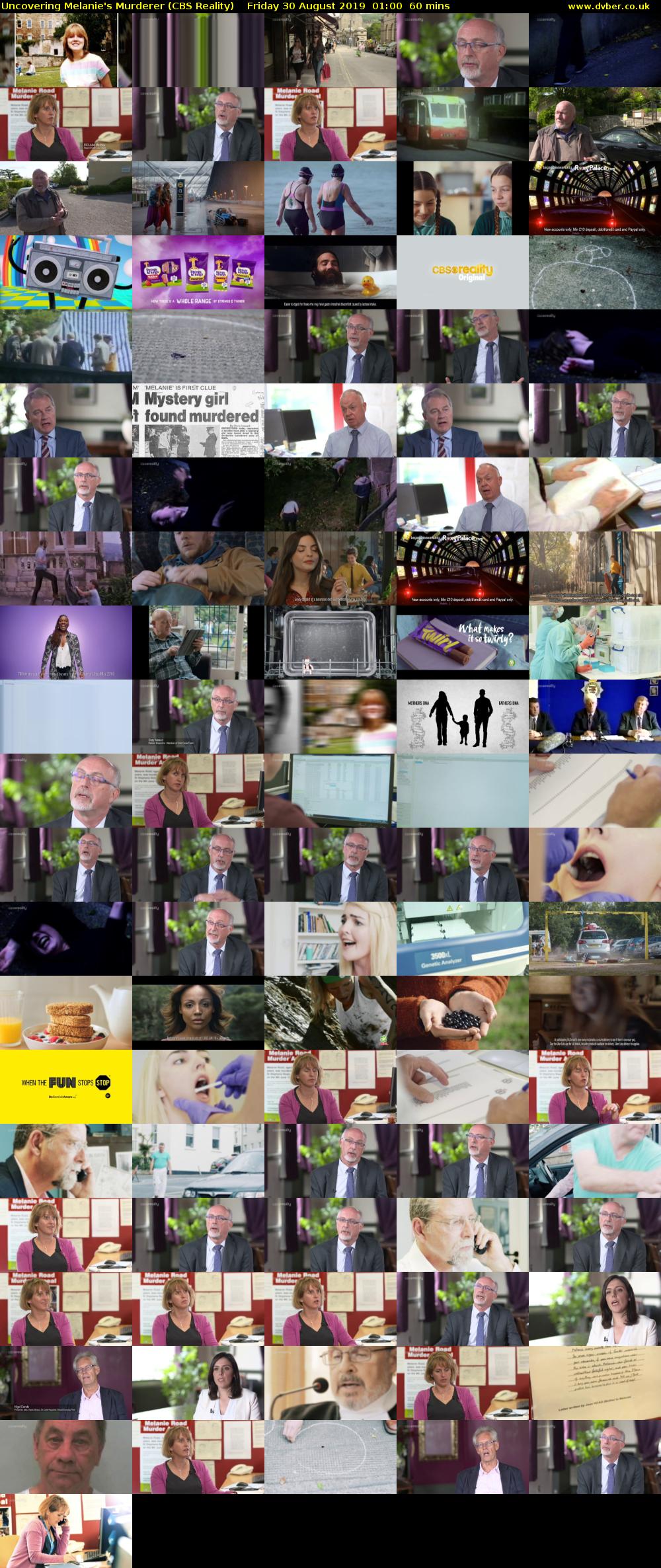 Uncovering Melanie's Murderer (CBS Reality) Friday 30 August 2019 01:00 - 02:00