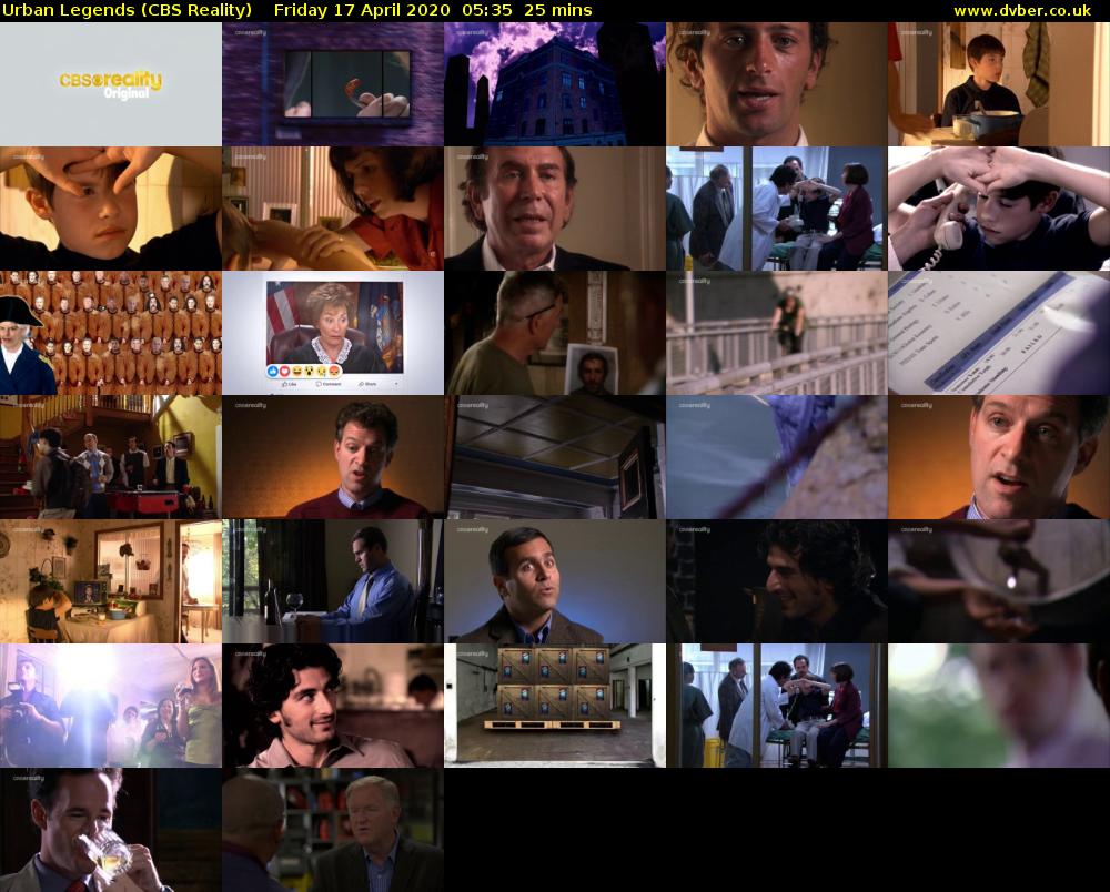 Urban Legends (CBS Reality) Friday 17 April 2020 05:35 - 06:00