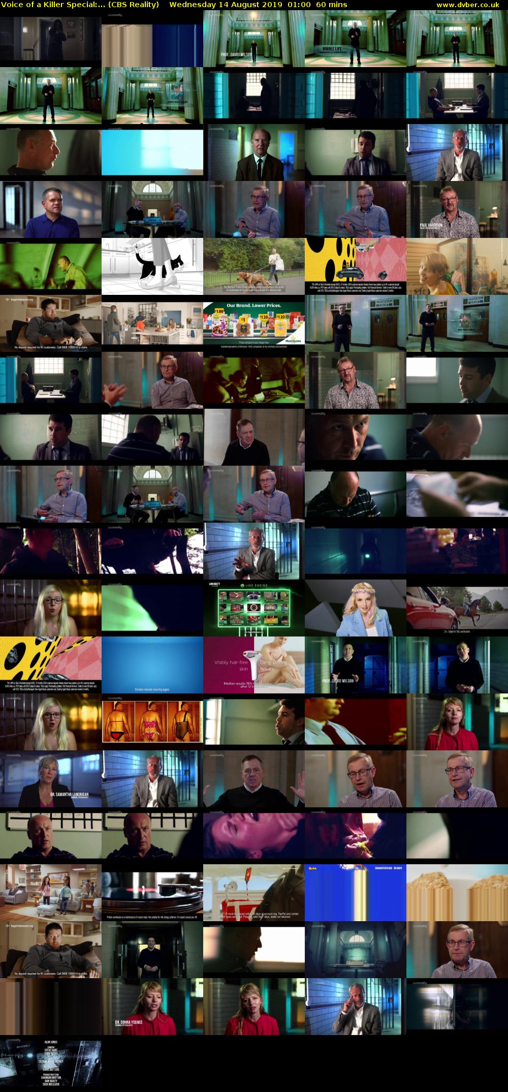 Voice of a Killer Special:... (CBS Reality) Wednesday 14 August 2019 01:00 - 02:00
