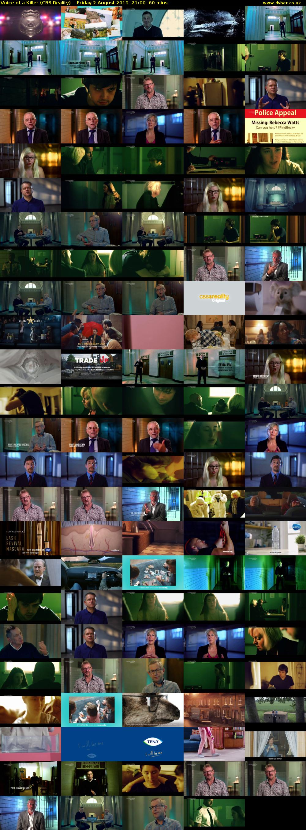 Voice of a Killer (CBS Reality) Friday 2 August 2019 21:00 - 22:00