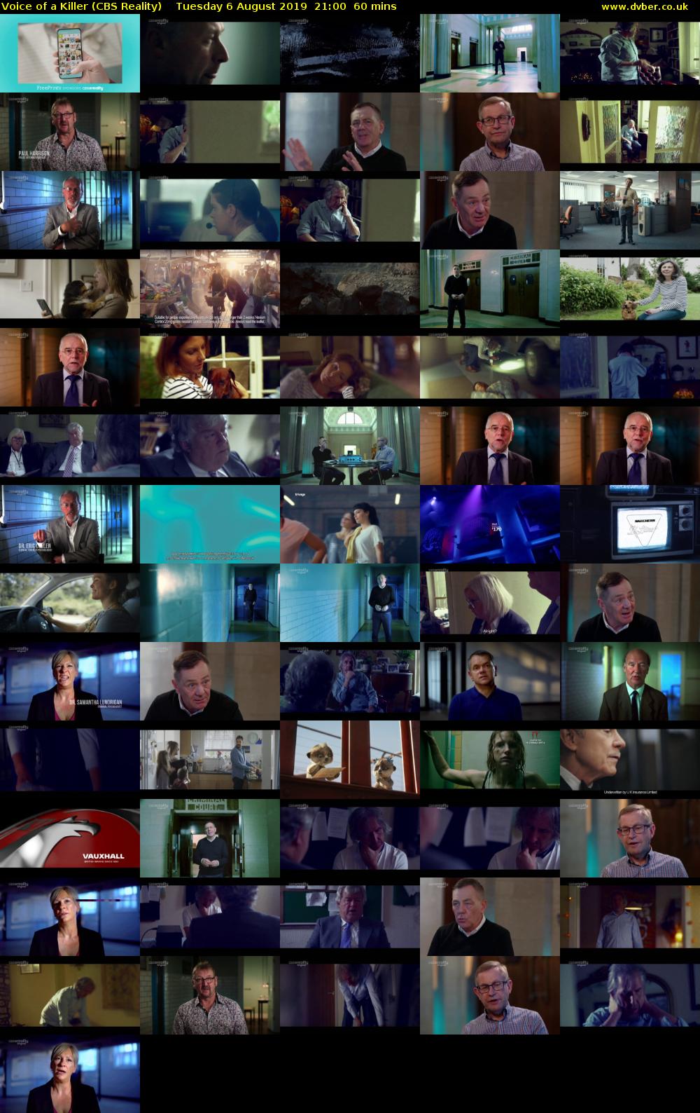 Voice of a Killer (CBS Reality) Tuesday 6 August 2019 21:00 - 22:00