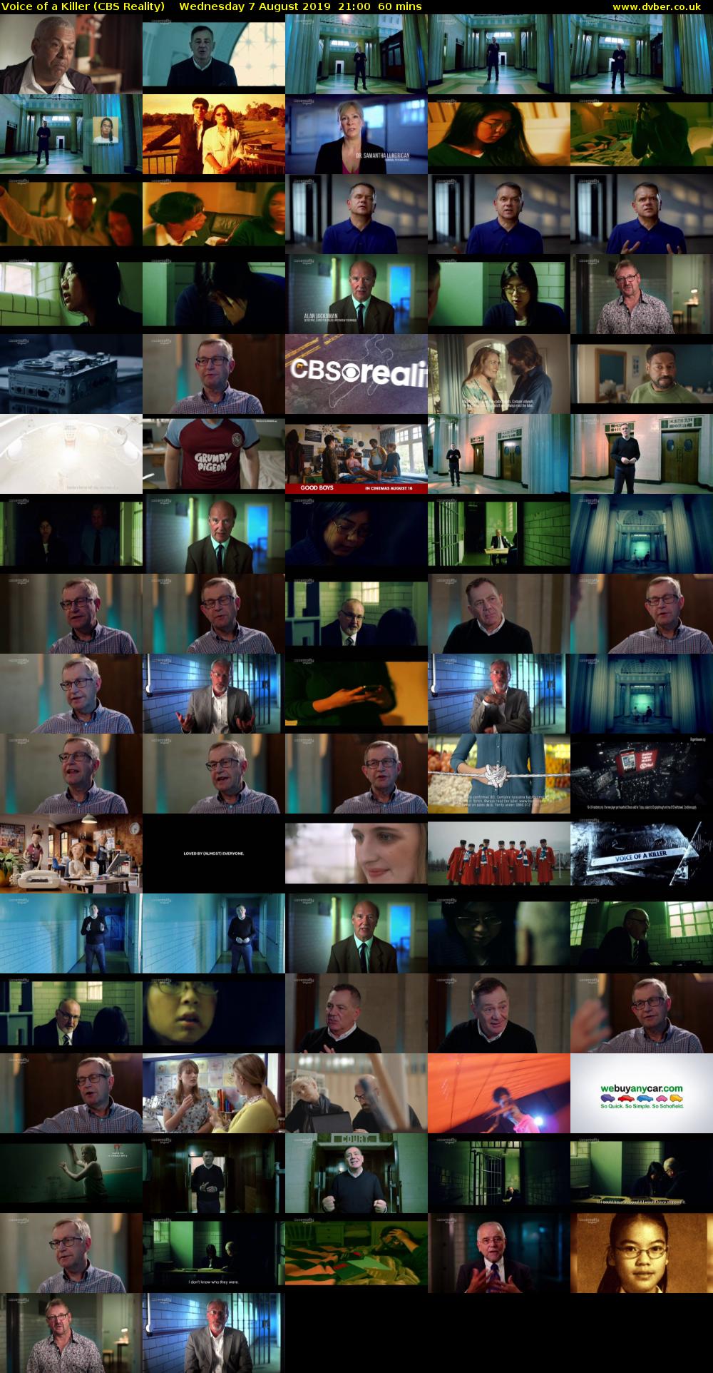 Voice of a Killer (CBS Reality) Wednesday 7 August 2019 21:00 - 22:00