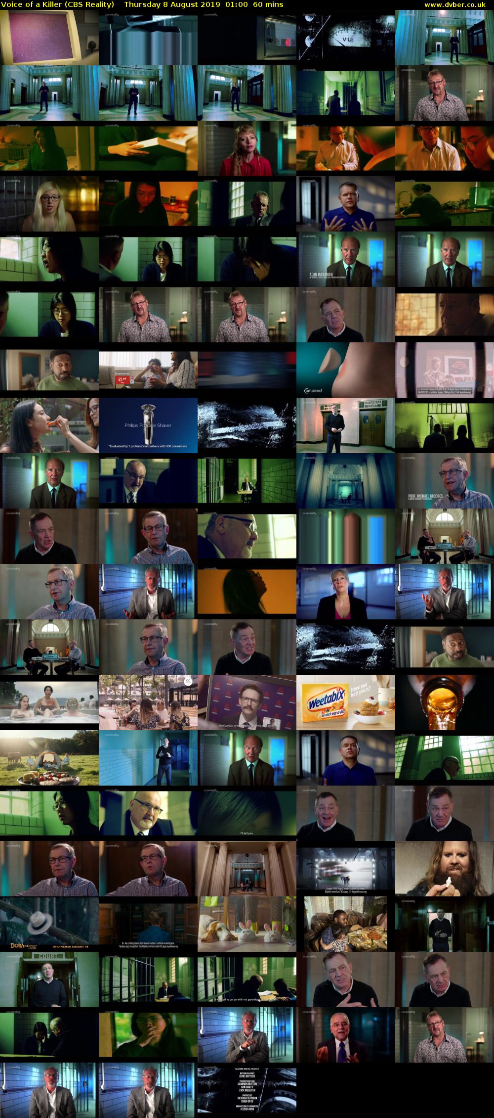 Voice of a Killer (CBS Reality) Thursday 8 August 2019 01:00 - 02:00