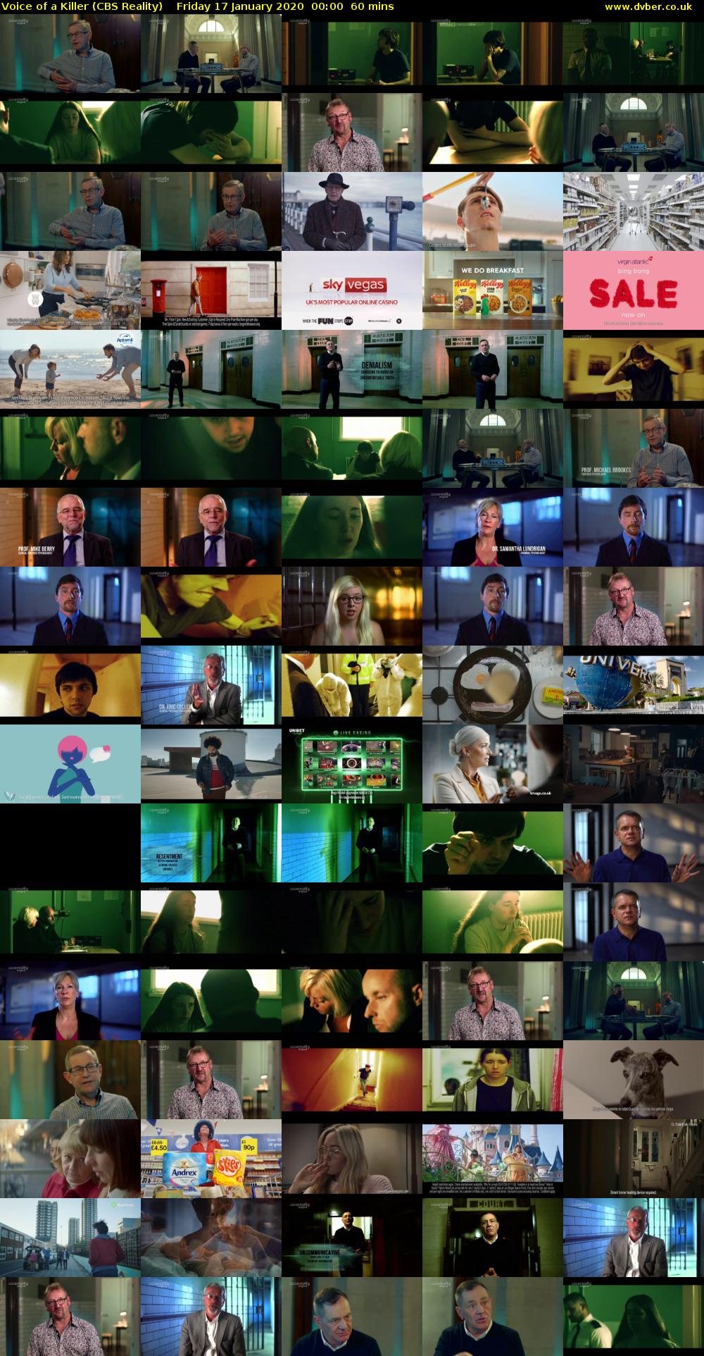 Voice of a Killer (CBS Reality) Friday 17 January 2020 00:00 - 01:00