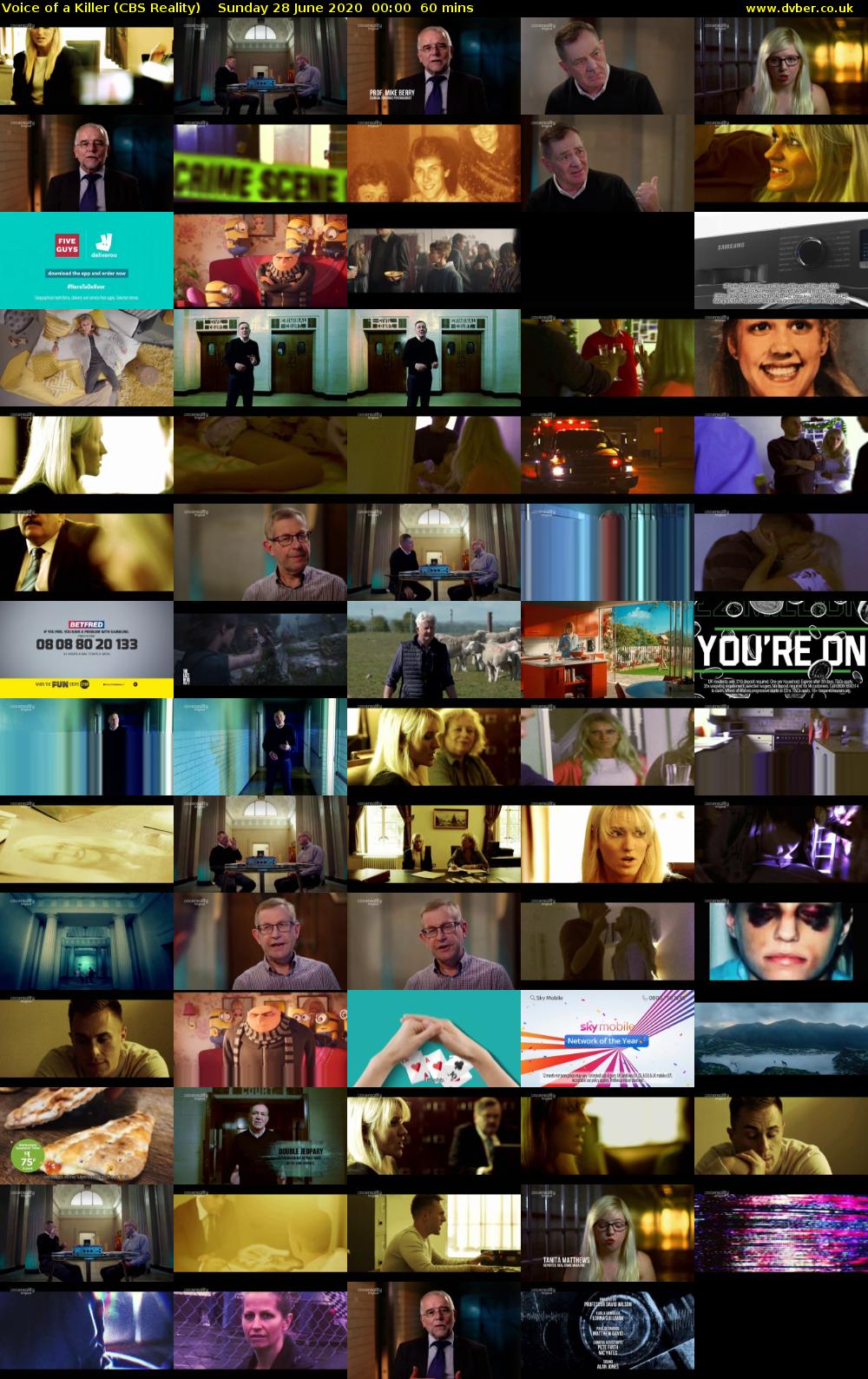 Voice of a Killer (CBS Reality) Sunday 28 June 2020 00:00 - 01:00