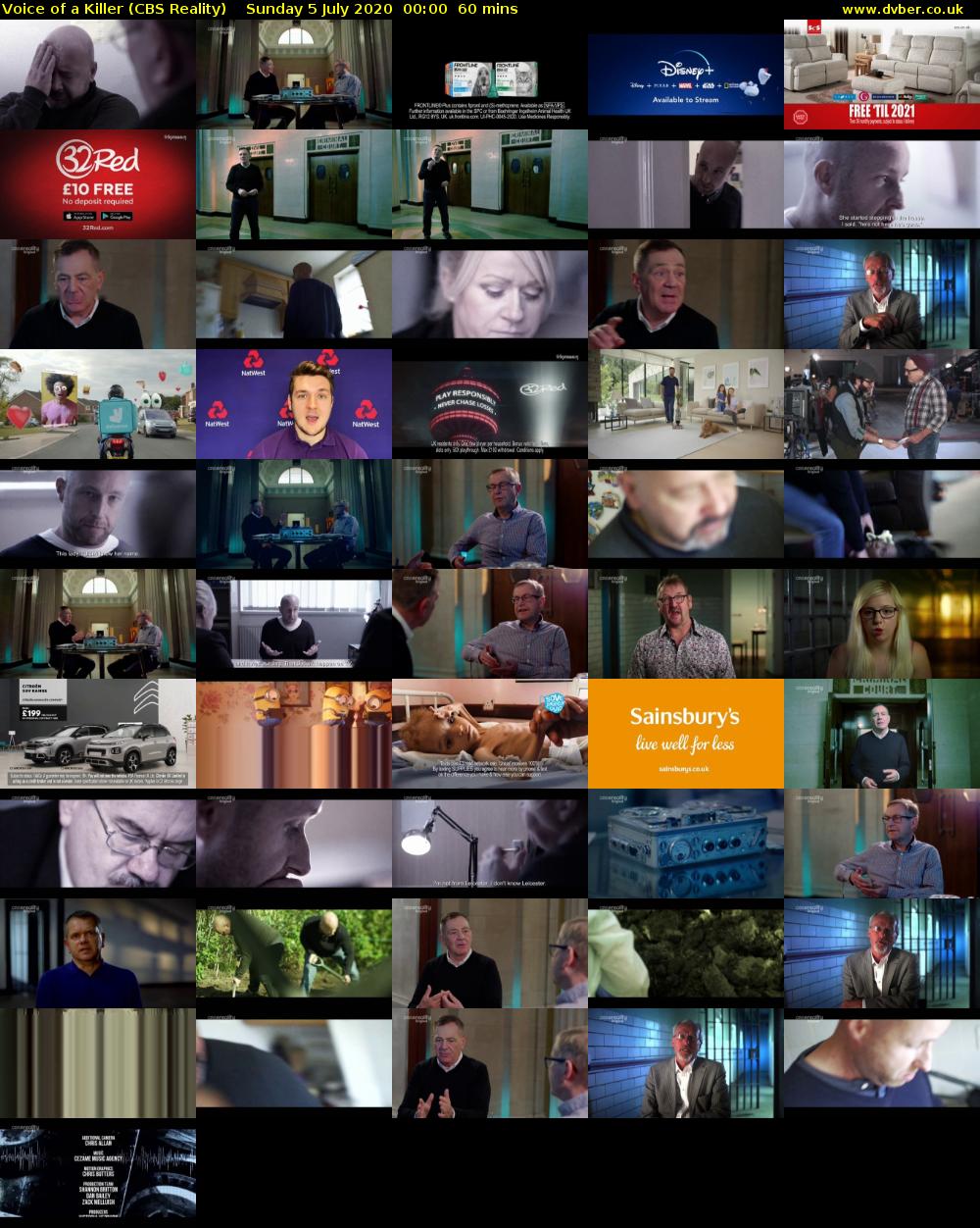Voice of a Killer (CBS Reality) Sunday 5 July 2020 00:00 - 01:00