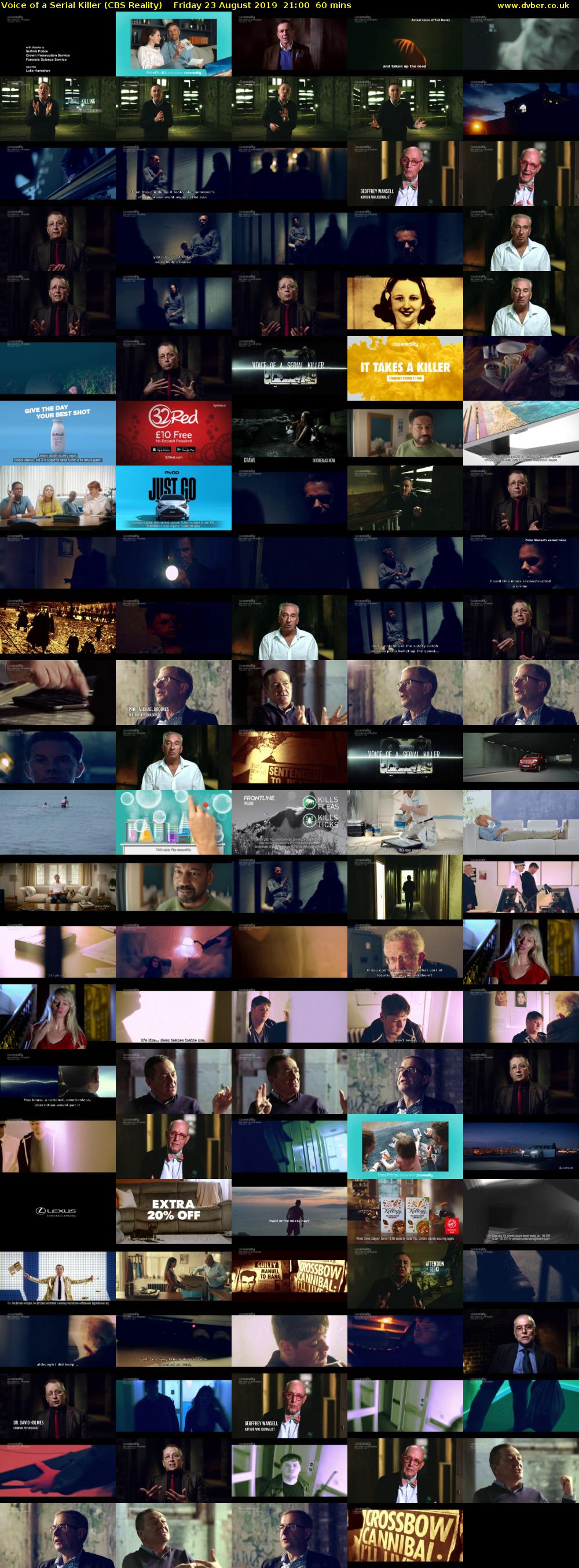 Voice of a Serial Killer (CBS Reality) Friday 23 August 2019 21:00 - 22:00